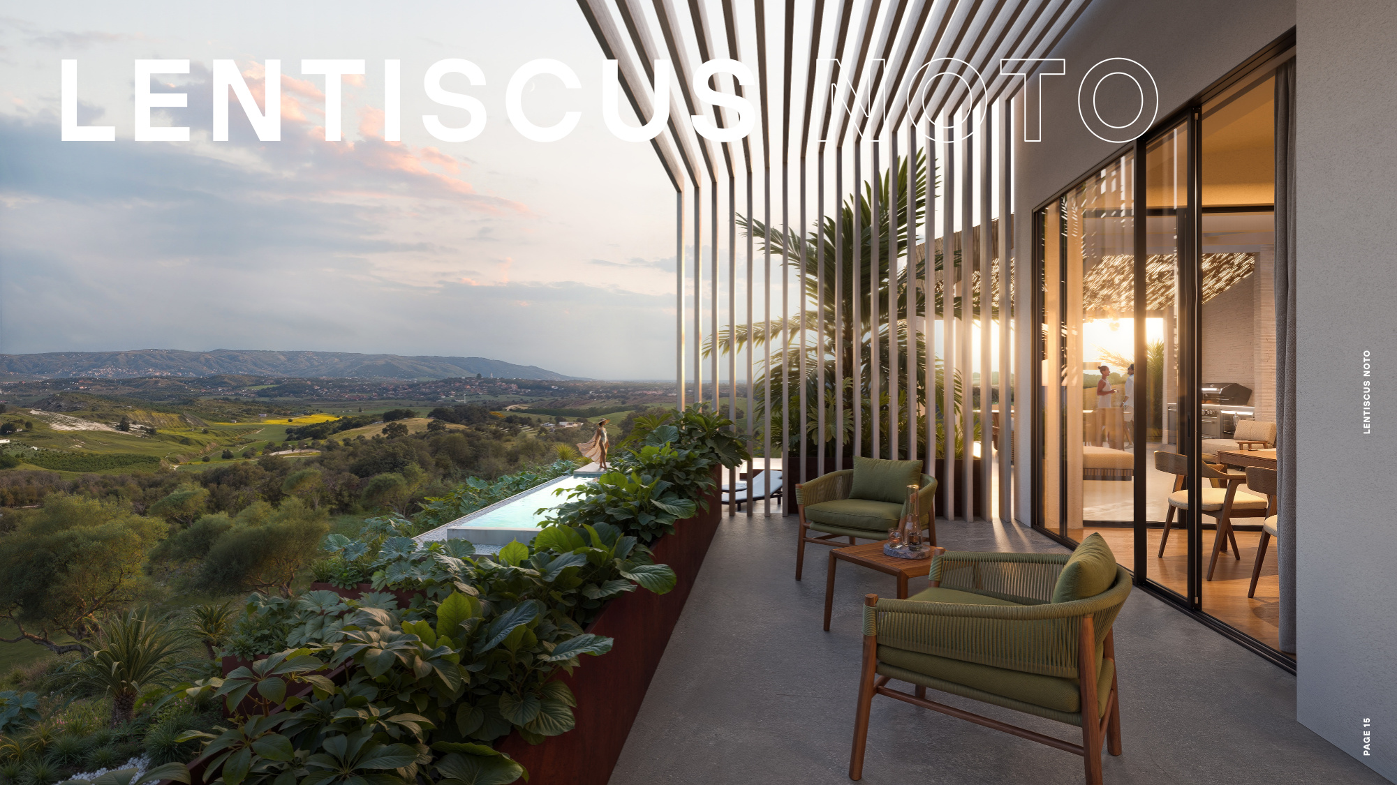 Lentiscus Noto — terrace with valley view